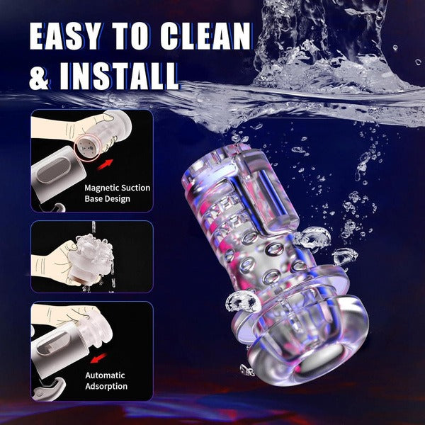 9 ωθήσεις, 9 δονήσεις, 5 λειτουργίες αναρρόφησης και θέρμανσης aνδρικός αυνανιστής