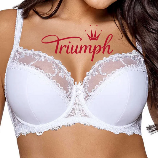 Πακέτο 4 σετ Triumph®💖50% έκπτωση✨2024 Νέο κομψό σουτιέν μεγάλου μεγέθους από δαντέλα με ρυθμιζόμενο λουράκι ώμου [65A-120H]