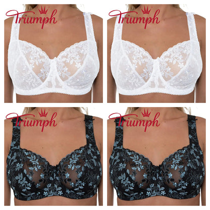 Triumph - 4 τεμάχια 🔥Σουτιέν Triumph από δαντέλα 2025