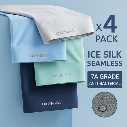 Men's Pure Ice Silk Antibacterial Ultrathin Underwear(set of 4)