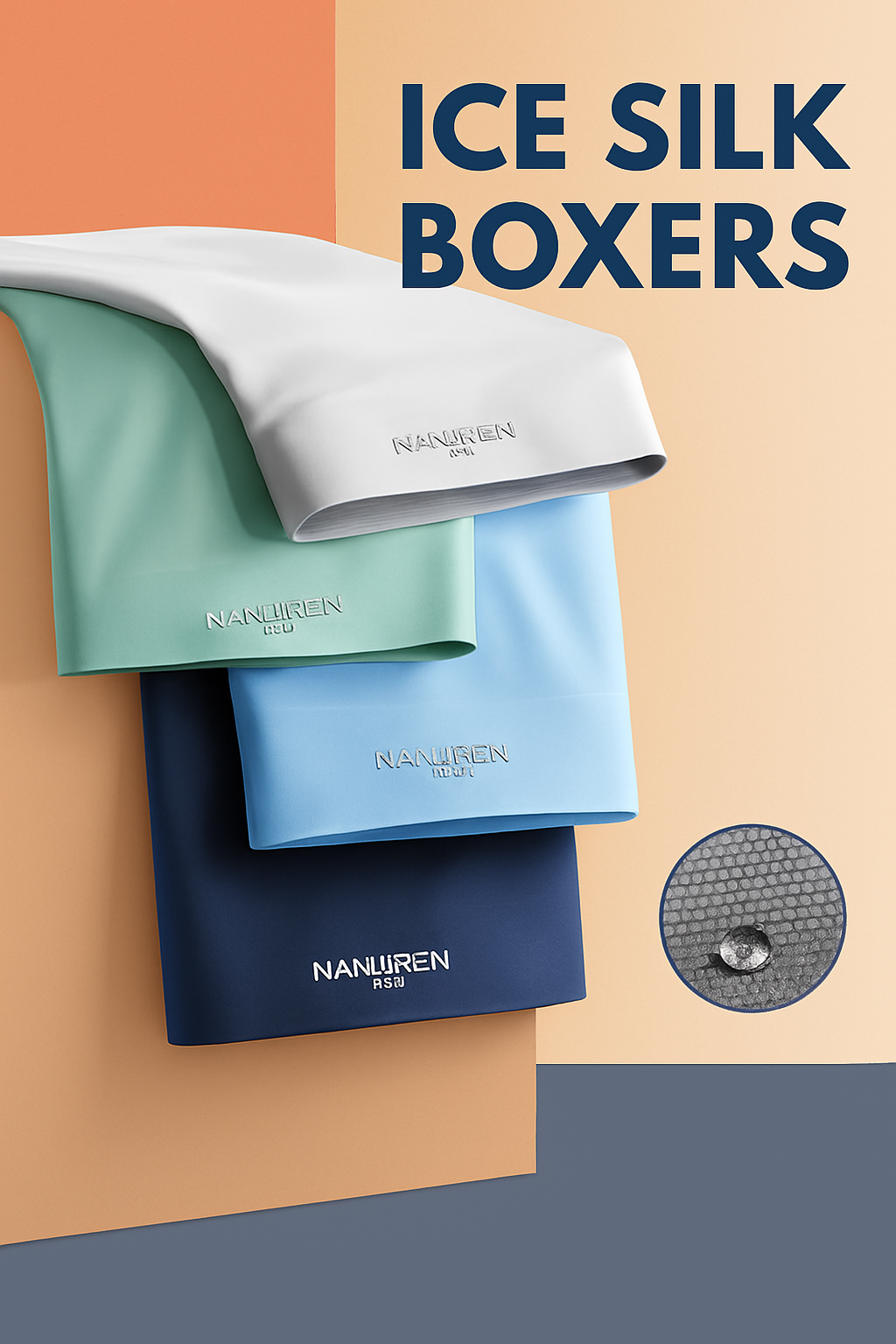 Men's Pure Ice Silk Antibacterial Ultrathin Underwear(set of 4)