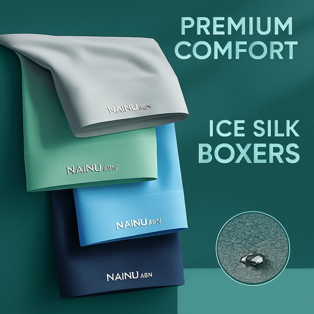 Men's Pure Ice Silk Antibacterial Ultrathin Underwear(set of 4)