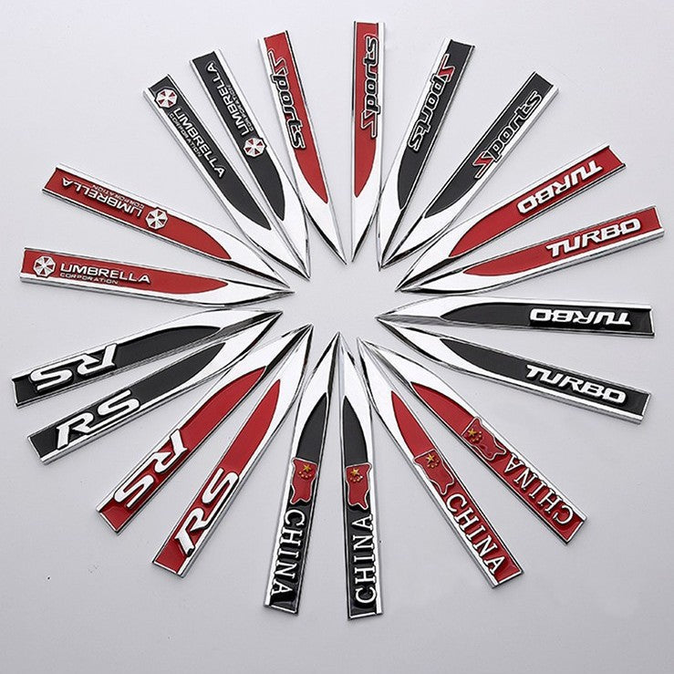 Αυτοκόλλητο με μεταλλικό σήμα για το αμάξωμα του αυτοκινήτου 【6 τεμάχια】