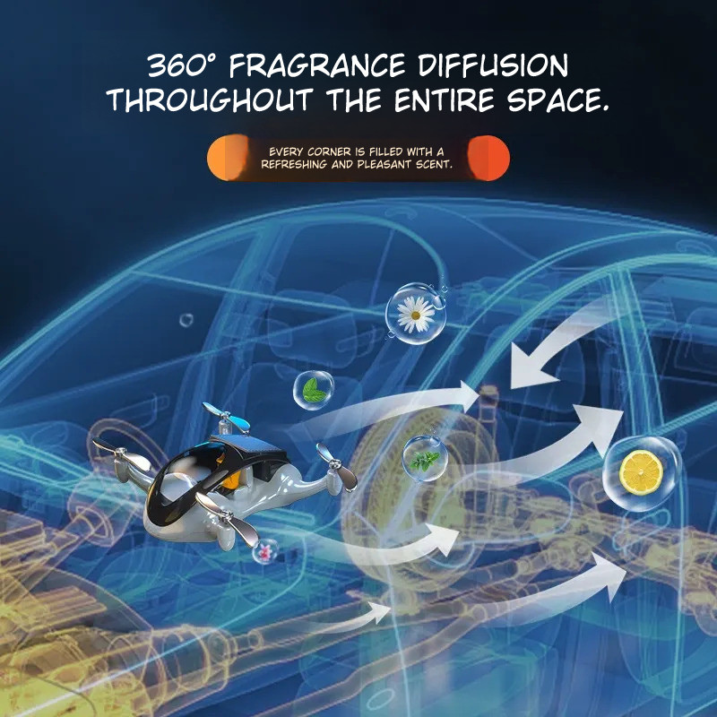Περιστρεφόμενο ηλιακό drone με άρωμα αυτοκινήτου