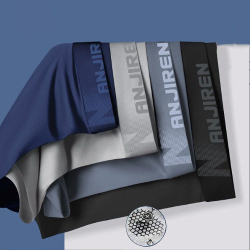 Men's Pure Ice Silk Antibacterial Ultrathin Underwear(set of 4)