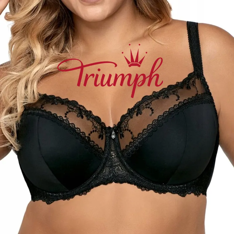 Πακέτο 4 σετ Triumph®💖50% έκπτωση✨2024 Νέο κομψό σουτιέν μεγάλου μεγέθους από δαντέλα με ρυθμιζόμενο λουράκι ώμου [65A-120H]