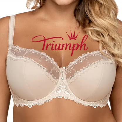 Πακέτο 4 σετ Triumph®💖50% έκπτωση✨2024 Νέο κομψό σουτιέν μεγάλου μεγέθους από δαντέλα με ρυθμιζόμενο λουράκι ώμου [65A-120H]