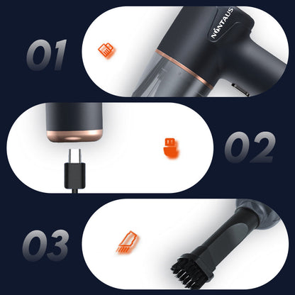 Ηλεκτρική σκούπα 3 σε 1 και πιστολάκι μαλλιών